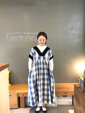 「アイテム（イヤリング（片耳用））」を使った、masumiさん（レディース・158cm）の秋コーディネート