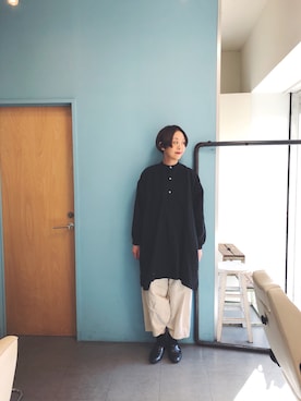 「アイテム（チュニック）」を使った、masumiさん（レディース・158cm）の秋コーディネート