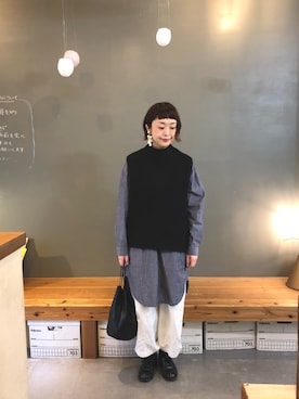 「prit（プリット）のアイテム」を使った、masumiさん（レディース・158cm）の冬コーディネート