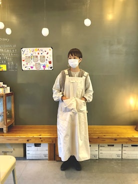 「m.soeur（エムスール）のアイテム（イヤリング）」を使った、masumiさん（レディース・158cm）の冬コーディネート