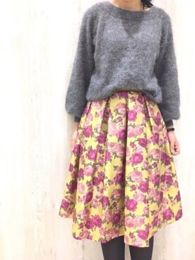 「Te chichi CLASSIC（テチチクラシック）のアイテム（ニット/セーター）」を使った、yumi.techichiさん（レディース・163cm）の秋コーディネート