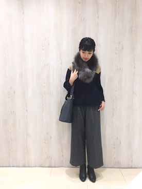 「Te chichi CLASSIC（テチチクラシック）のアイテム（ニット/セーター）」を使った、yumi.techichiさん（レディース・163cm）の秋コーディネート
