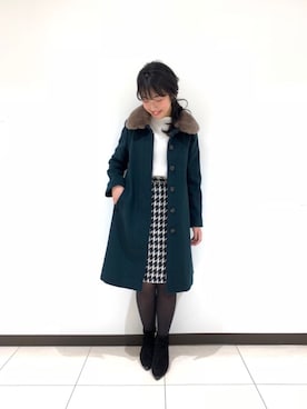 「Te chichi CLASSIC（テチチクラシック）のアイテム（ジャケット/アウター）」を使った、yumi.techichiさん（レディース・163cm）の冬コーディネート