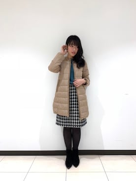 「Te chichi CLASSIC（テチチクラシック）のアイテム（ジャケット/アウター）」を使った、yumi.techichiさん（レディース・163cm）の冬コーディネート