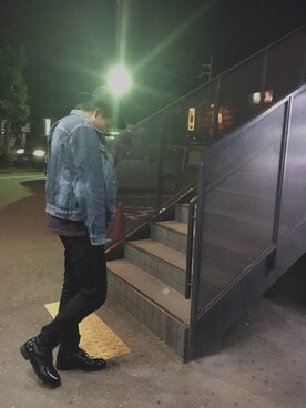 「UNKNOWN.（アンノウン）のアイテム（デニムジャケット）」を使った、Yahiroさん（メンズ・174cm）の秋コーディネート
