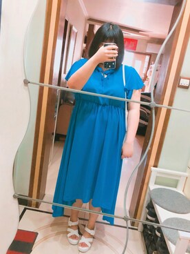 「蓝色系」｜IKUさん（レディース・167cm）の春コーディネート