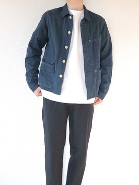 「sofar（ソーファー）のアイテム（ジャケット/アウター）」を使った、いとっちさん（メンズ・171cm）の春コーディネート