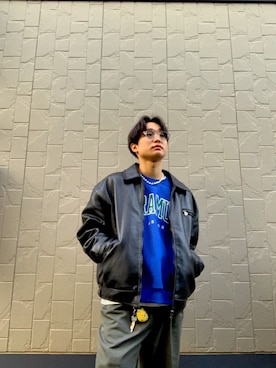 「DOCKERS（ドッカーズ）のアイテム（スラックス）」を使った、さとうごうさん（メンズ・177cm）の冬コーディネート