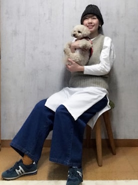 「TODAYFUL（トゥデイフル）のアイテム（チュニック）」を使った、chaco♪さん（レディース・157cm）の冬コーディネート