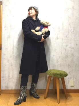 「SCYE BASICS（サイベーシックス）のアイテム（ジャケット/アウター）」を使った、chaco♪さん（レディース・157cm）の冬コーディネート