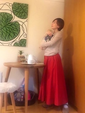 「SCYE BASICS（サイベーシックス）のアイテム（ニット/セーター）」を使った、chaco♪さん（レディース・157cm）の春コーディネート