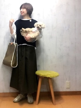 「ASEEDONCLOUD（アシードンクラウド）のアイテム（バッグ）」を使った、chaco♪さん（レディース・157cm）の春コーディネート