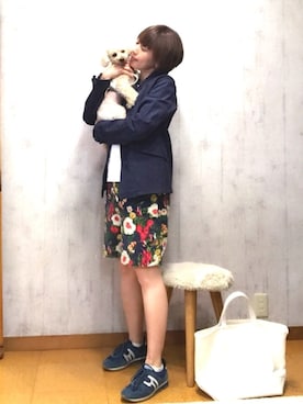 「SCYE BASICS（サイベーシックス）のアイテム（ジャケット/アウター）」を使った、chaco♪さん（レディース・157cm）の春コーディネート