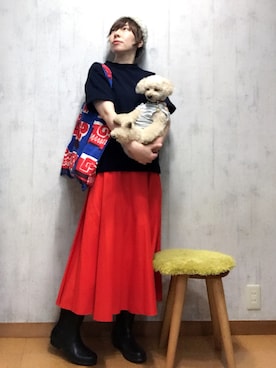 「SCYE BASICS（サイベーシックス）のアイテム（スウェット）」を使った、chaco♪さん（レディース・157cm）の春コーディネート