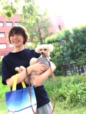 「SCYE BASICS（サイベーシックス）のアイテム（スウェット）」を使った、chaco♪さん（レディース・157cm）の夏コーディネート