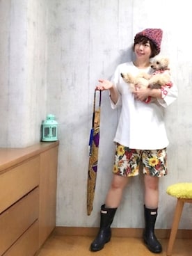 「長靴」｜「アイテム（その他）」を使った、chaco♪さん（レディース・157cm）の秋コーディネート