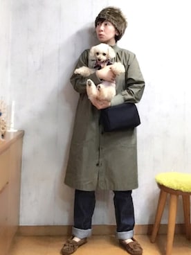 「SCYE BASICS（サイベーシックス）のアイテム（デニムパンツ）」を使った、chaco♪さん（レディース・157cm）の秋コーディネート