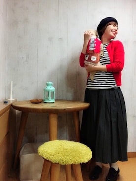 「ベレー帽推奨委員会」｜「アイテム（その他シューズ）」を使った、chaco♪さん（レディース・157cm）の秋コーディネート