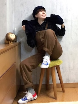 「SCYE BASICS（サイベーシックス）のアイテム（シャツ/ブラウス）」を使った、chaco♪さん（レディース・157cm）の冬コーディネート