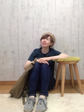 「SCYE BASICS（サイベーシックス）のアイテム（Tシャツ/カットソー）」を使った、chaco♪さん（レディース・157cm）の夏コーディネート