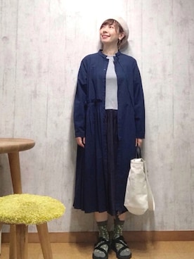 「SCYE BASICS（サイベーシックス）のアイテム（ワンピース/ドレス）」を使った、chaco♪さん（レディース・157cm）の夏コーディネート