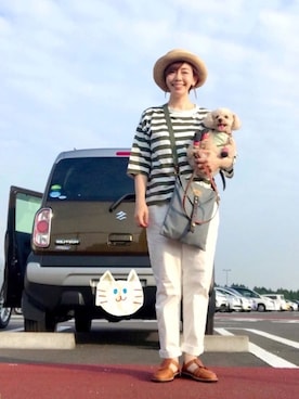 「grin（グリン）のアイテム（アクセサリー）」を使った、chaco♪さん（レディース・157cm）の夏コーディネート