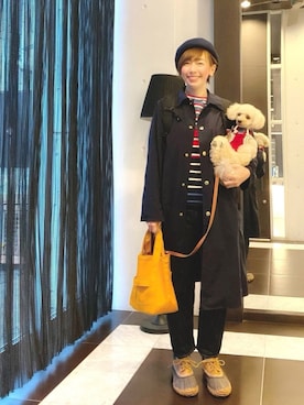「SCYE BASICS（サイベーシックス）のアイテム（デニムパンツ）」を使った、chaco♪さん（レディース・157cm）の秋コーディネート
