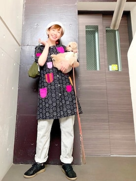 「ベレー帽推奨委員会」｜「アイテム（ワンピース/ドレス）」を使った、chaco♪さん（レディース・157cm）の春コーディネート