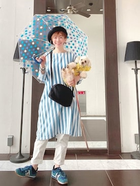 「ベレー帽推奨委員会」｜「アイテム（シャツワンピース）」を使った、chaco♪さん（レディース・157cm）の春コーディネート