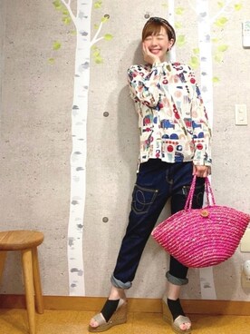 「ウェッジソール」｜「アイテム（その他）」を使った、chaco♪さん（レディース・157cm）の秋コーディネート