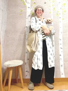 「ベレー帽推奨委員会」｜「アイテム（ステンカラーコート）」を使った、chaco♪さん（レディース・157cm）の秋コーディネート