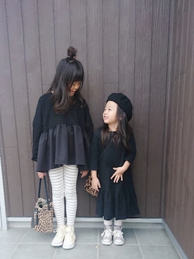 skhanaさん（キッズ・100cm）の冬コーディネート