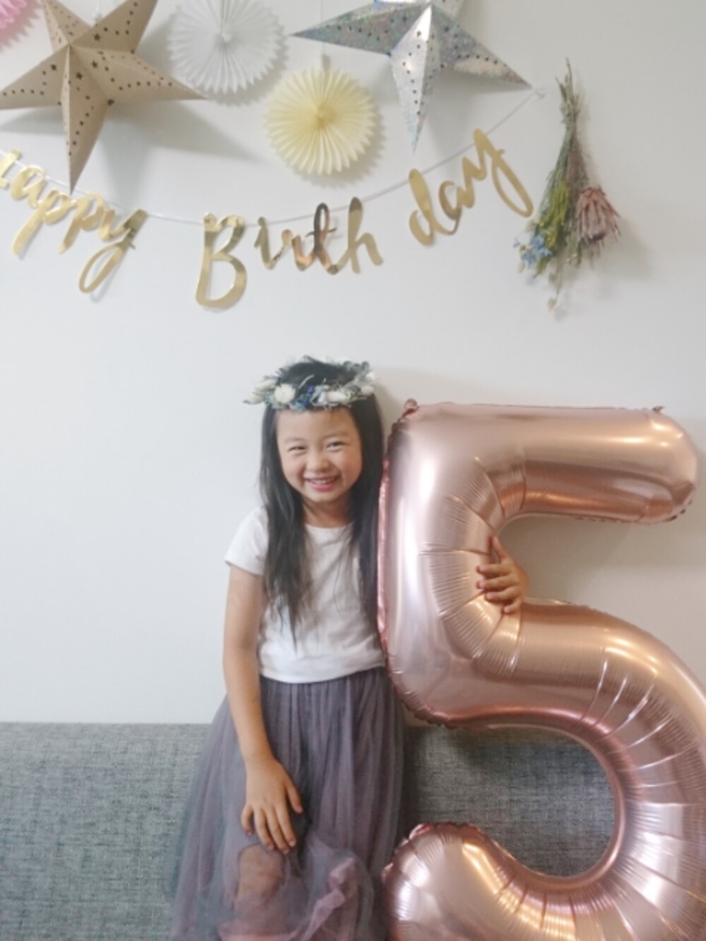 「誕生日、birthday girl、5歳、夏コーデ、シンプル、女の子コーデ」｜「🌼のアイテム（その他、ピンク系）」を使った、skhanaさん（キッズ・100cm）の夏コーディネートの1枚目の写真