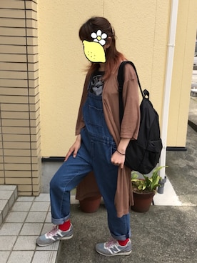 「BBQ」｜「アイテム（つなぎ/オールインワン）」を使った、GPさん（レディース・162cm）の春コーディネート