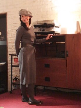 「flower」｜「アイテム（ハンチング/ベレー帽）」を使った、ayayanさん（レディース・160cm）の秋コーディネート