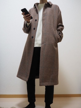 「アイテム（ステンカラーコート）」を使った、こうさん（メンズ・177cm・20代）の冬コーディネート