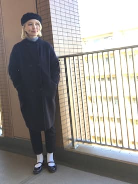 「yuni（ユニ　）のアイテム（その他アウター）」を使った、だまこさん（レディース・162cm）の冬コーディネート