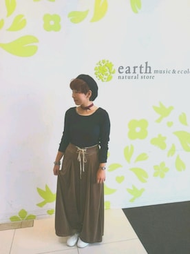 「earth music&ecology（アースミュージックアンドエコロジー）のアイテム（チョーカー）」を使った、immisaさん（レディース・154cm）の夏コーディネート