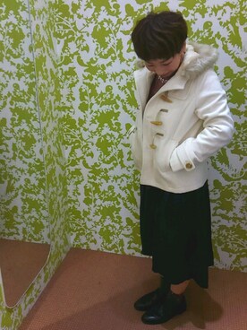 「オリエンタルトラフィック」｜「アイテム（ダウンジャケット/コート）」を使った、immisaさん（レディース・154cm）の秋コーディネート