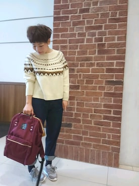 「anello（アネロ）のアイテム」を使った、immisaさん（レディース・154cm）の秋コーディネート