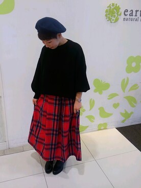 「オリエンタルトラフィック」｜「アイテム（ハンチング/ベレー帽）」を使った、immisaさん（レディース・154cm）の秋コーディネート