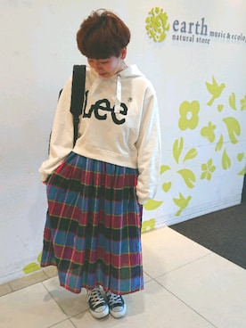 「Lee（リー）のアイテム（バッグ）」を使った、immisaさん（レディース・154cm）の冬コーディネート