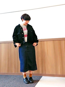 「ORiental TRaffic(ORiental TRaffic)」｜「アイテム（その他アウター）」を使った、immisaさん（レディース・154cm）の秋コーディネート