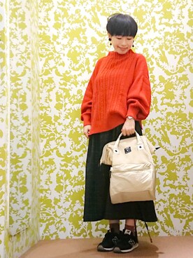 「Anello」｜「アイテム（アクセサリー）」を使った、immisaさん（レディース・154cm）の秋コーディネート