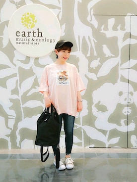 「KANGOL（カンゴール）のアイテム（バッグ）」を使った、immisaさん（レディース・154cm）の春コーディネート