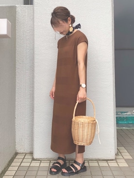 「FUN（ファン）のアイテム（財布/小物）」を使った、Y☺︎Uさん（レディース・157cm）の夏コーディネート