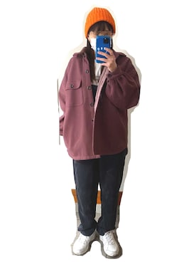 「つなぎ」｜「アイテム（その他アウター）」を使った、annaさん（レディース・163cm）の春コーディネート