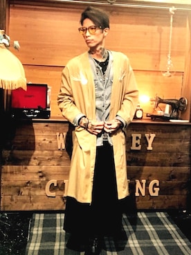 「superNova.（スーパーノヴァ）のアイテム（スラックス）」を使った、Rosyさん（メンズ・176cm）の秋コーディネート