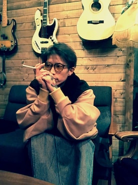 「ヒッコリー」｜「アイテム（その他アウター）」を使った、Rosyさん（メンズ・176cm）の冬コーディネート