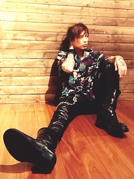 「SKULL（スカル）のアイテム」を使った、Rosyさん（メンズ・176cm）の春コーディネート